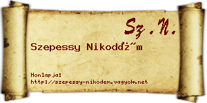 Szepessy Nikodém névjegykártya